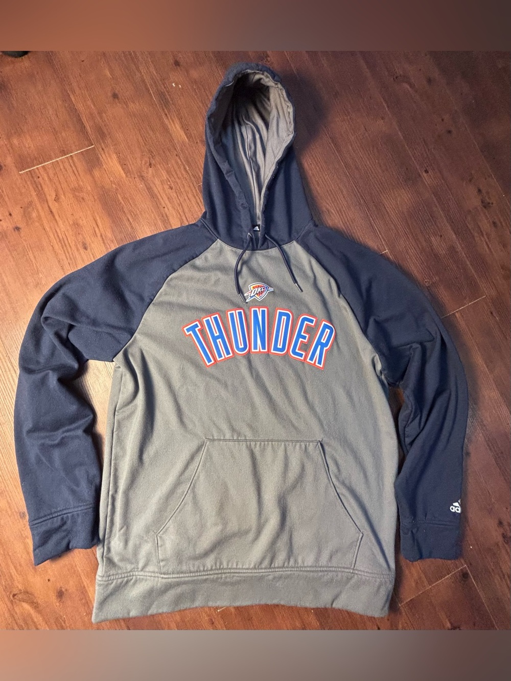 Oklahoma City Thunder Hoodie Men’s Large, Adidas Basketball Hoodie